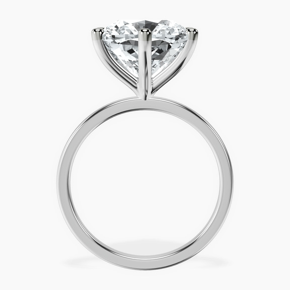 14kt White Gold Six Prong Solitaire 1.5mm Lab Diamond Ring side right image one