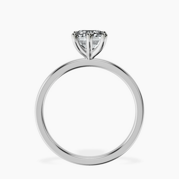 14ct White Gold Six Prong Solitaire 1.5mm Lab Diamond Ring side right image one