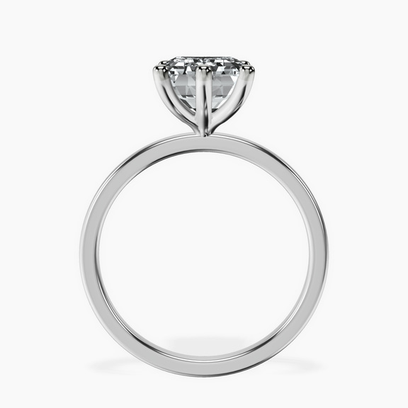 Platinum Six Prong Solitaire 1.5mm Lab Diamond Ring side right image one