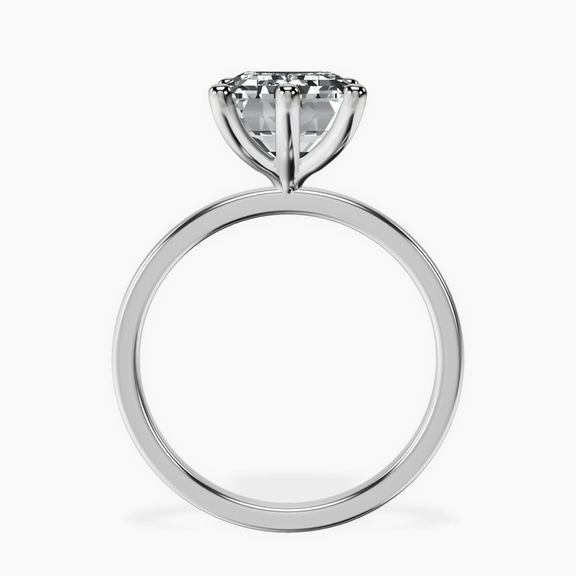 10kt White Gold Six Prong Solitaire 1.5mm Lab Diamond Ring side right image one