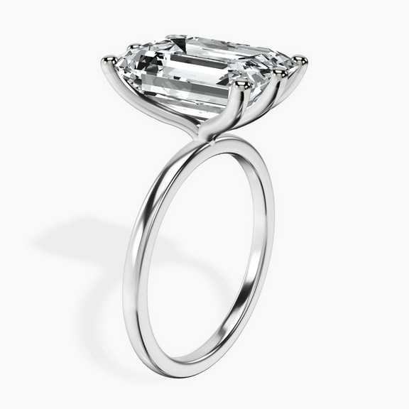 Platinum Six Prong Solitaire 1.5mm Lab Diamond Ring standing product image one