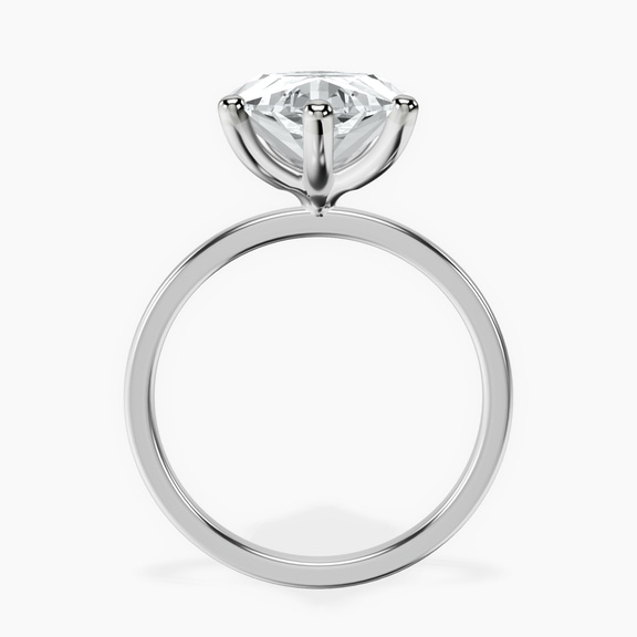 10kt White Gold Six Prong Solitaire 1.5mm Lab Diamond Ring side right image one