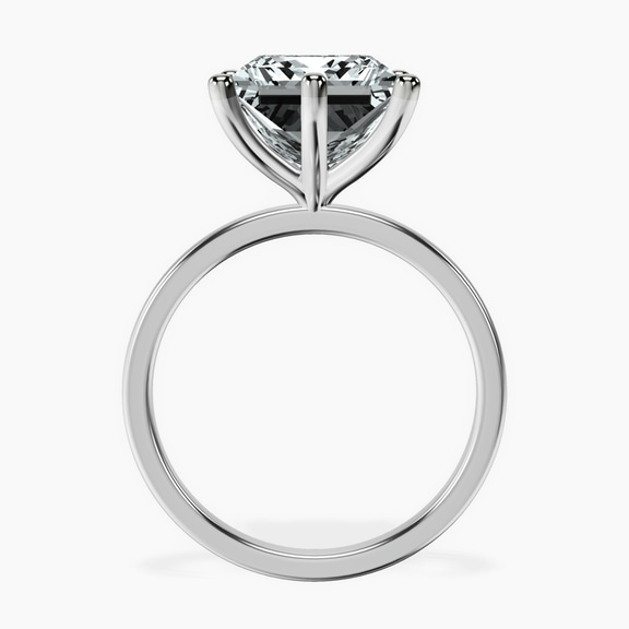 18kt White Gold Six Prong Solitaire 1.5mm Lab Diamond Ring side right image one