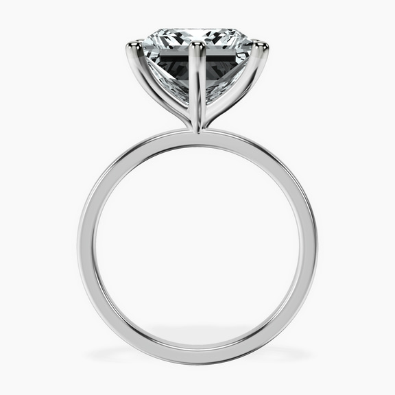 10kt White Gold Six Prong Solitaire 1.5mm Lab Diamond Ring side right image one