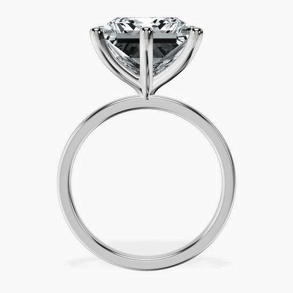14kt White Gold Six Prong Solitaire 1.5mm Lab Diamond Ring side right image one
