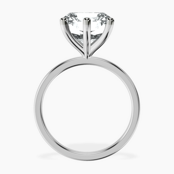 10kt White Gold Six Prong Solitaire 1.5mm Lab Diamond Ring side right image one