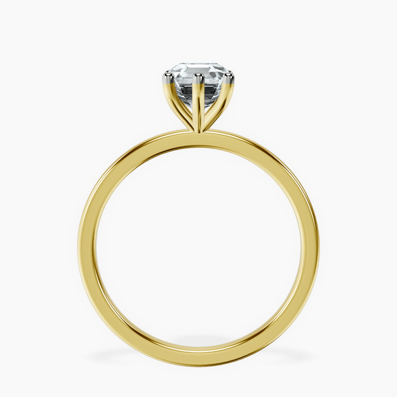 14kt Yellow Gold Six Prong Solitaire 1.5mm Lab Diamond Ring side right image one
