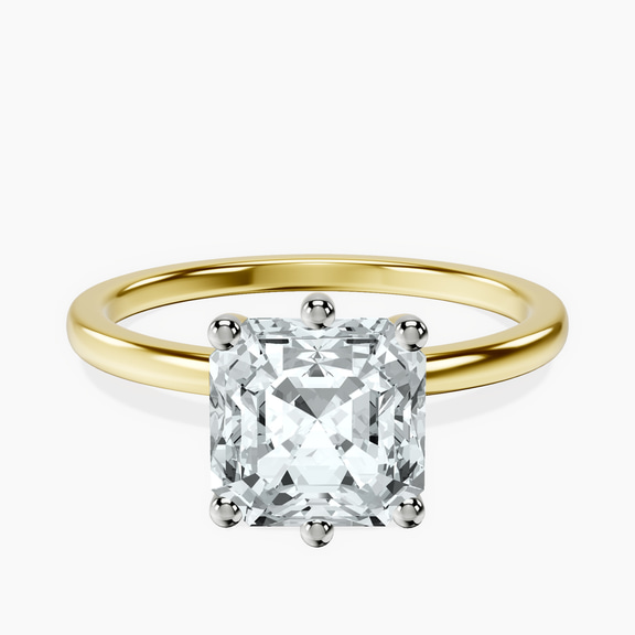 10kt Yellow Gold Six Prong Solitaire 1.5mm Lab Diamond Ring front image