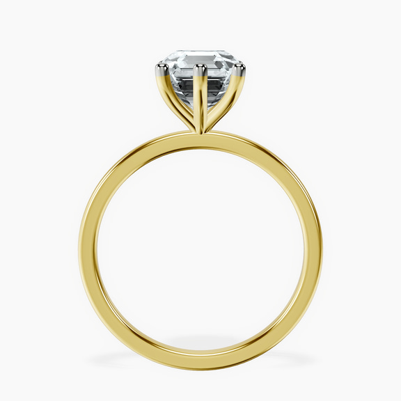 10kt Yellow Gold Six Prong Solitaire 1.5mm Lab Diamond Ring side right image one
