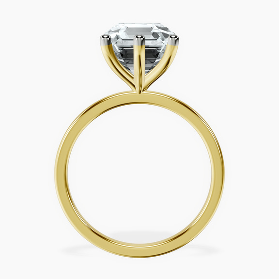 10kt Yellow Gold Six Prong Solitaire 1.5mm Lab Diamond Ring side right image one