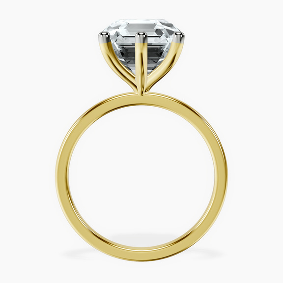 14kt Yellow Gold Six Prong Solitaire 1.5mm Lab Diamond Ring side right image one