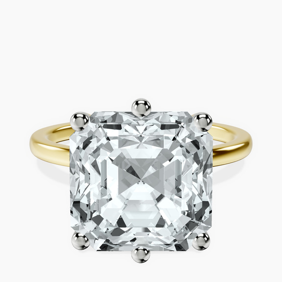 14kt Yellow Gold Six Prong Solitaire 1.5mm Lab Diamond Ring front image