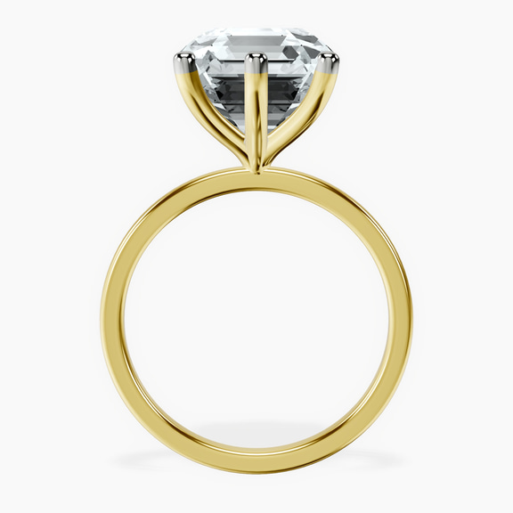 14kt Yellow Gold Six Prong Solitaire 1.5mm Lab Diamond Ring side right image one