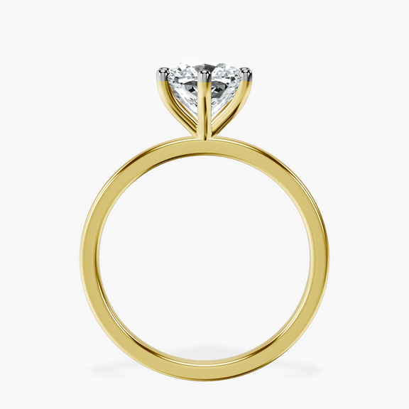 18ct Yellow Gold Six Prong Solitaire 1.5mm Lab Diamond Ring side right image one