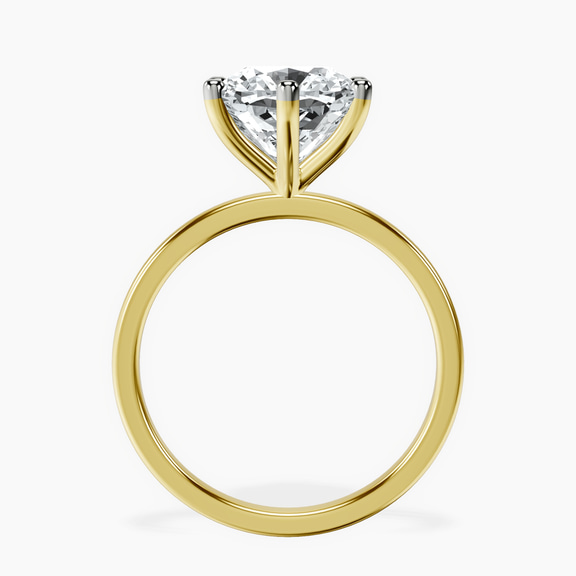14kt Yellow Gold Six Prong Solitaire 1.5mm Lab Diamond Ring side right image one