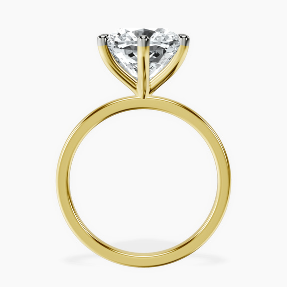 14kt Yellow Gold Six Prong Solitaire 1.5mm Lab Diamond Ring side right image one