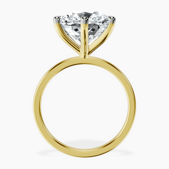 14kt Yellow Gold Six Prong Solitaire 1.5mm Lab Diamond Ring side right image one