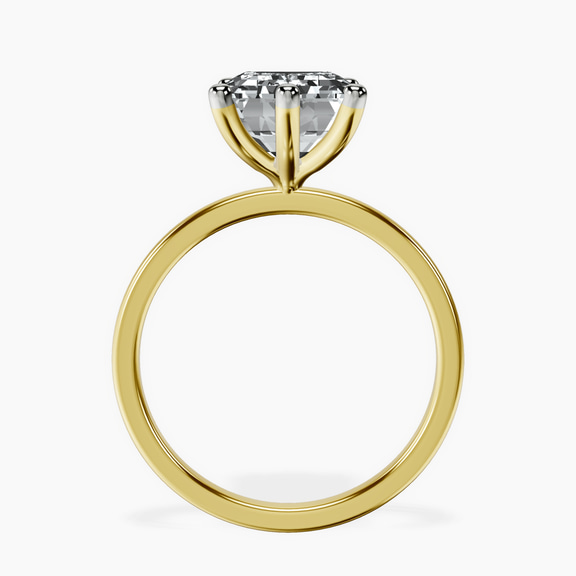 14kt Yellow Gold Six Prong Solitaire 1.5mm Lab Diamond Ring side right image one