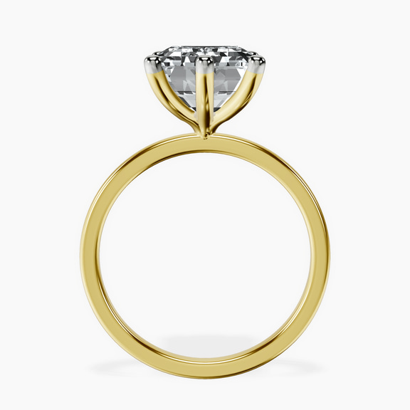 14kt Yellow Gold Six Prong Solitaire 1.5mm Lab Diamond Ring side right image one
