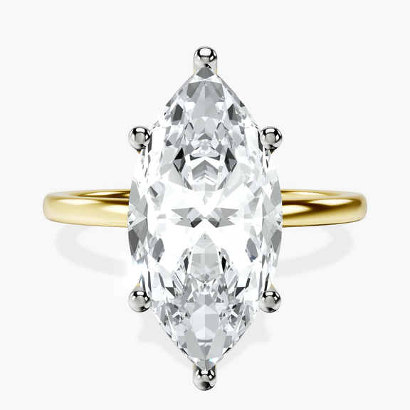 14kt Yellow Gold Six Prong Solitaire 1.5mm Lab Diamond Ring front image
