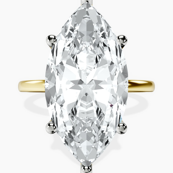 18kt Yellow Gold Six Prong Solitaire 1.5mm Lab Diamond Ring front image
