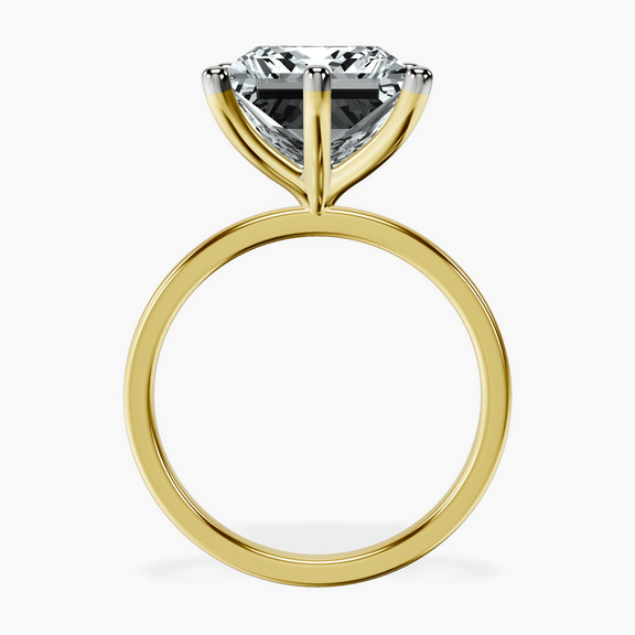 14kt Yellow Gold Six Prong Solitaire 1.5mm Lab Diamond Ring side right image one