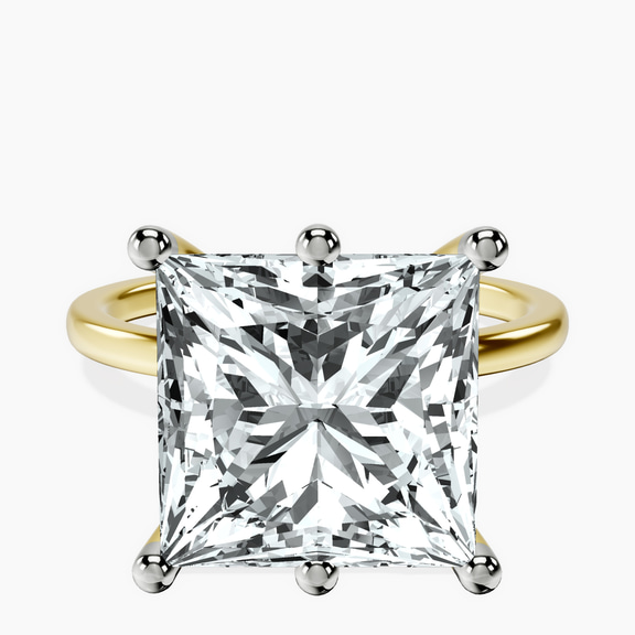 14kt Yellow Gold Six Prong Solitaire 1.5mm Lab Diamond Ring front image