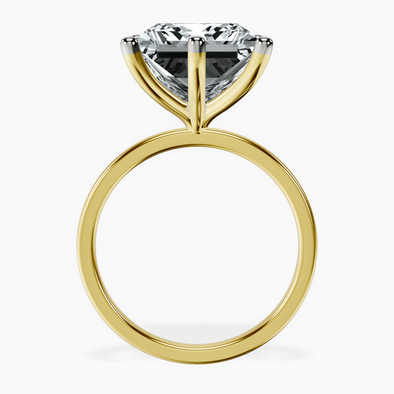 14kt Yellow Gold Six Prong Solitaire 1.5mm Lab Diamond Ring side right image one