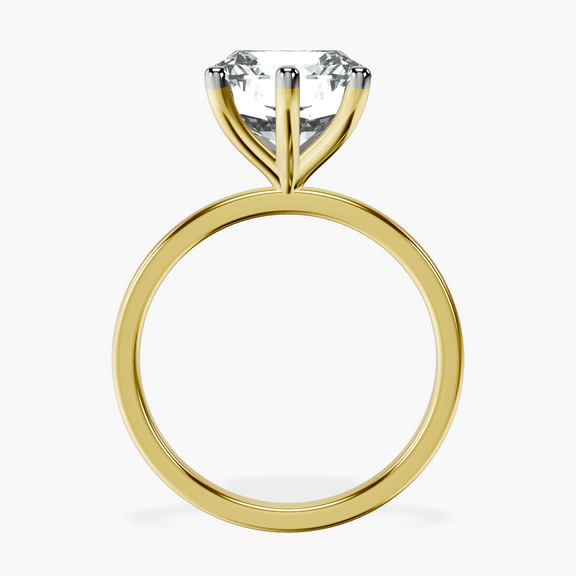 14kt Yellow Gold Six Prong Solitaire 1.5mm Lab Diamond Ring side right image one