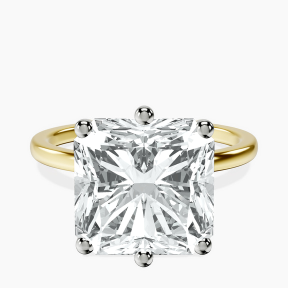 10kt Yellow Gold Six Prong Solitaire 1.5mm Lab Diamond Ring front image
