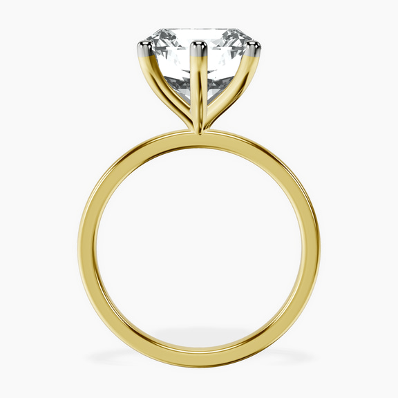 14kt Yellow Gold Six Prong Solitaire 1.5mm Lab Diamond Ring side right image one