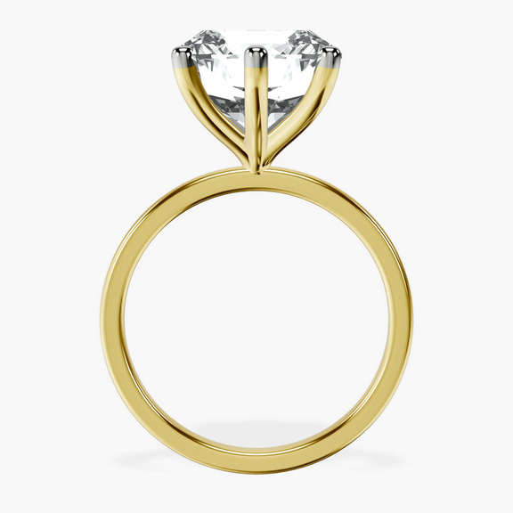 14kt Yellow Gold Six Prong Solitaire 1.5mm Lab Diamond Ring side right image one