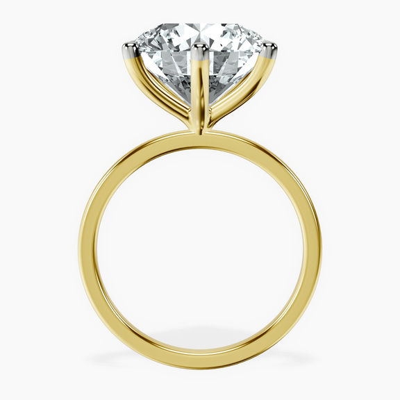 14kt Yellow Gold Six Prong Solitaire 1.5mm Lab Diamond Ring side right image one