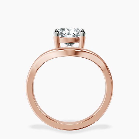 14kt Rose Gold Eden Crest Lab Diamond Ring side right image one
