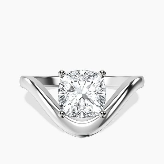 Platinum Eden Crest Lab Diamond Ring front image