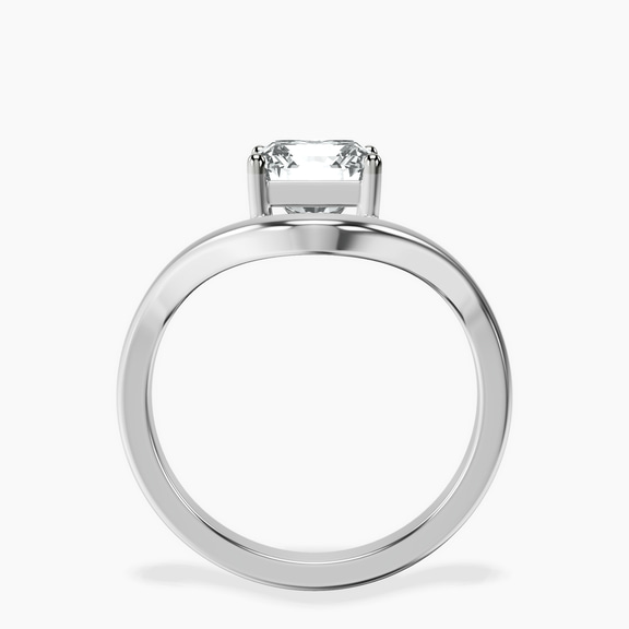 Platinum Eden Crest Lab Diamond Ring side right image one