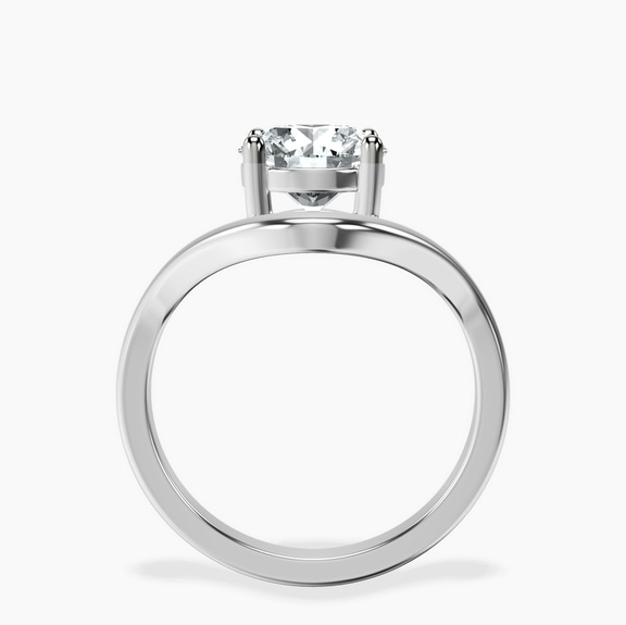 Platinum Eden Crest Lab Diamond Ring side right image one