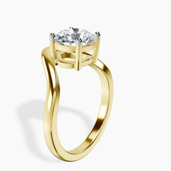 10kt Yellow Gold Eden Crest Lab Diamond Ring standing product image one