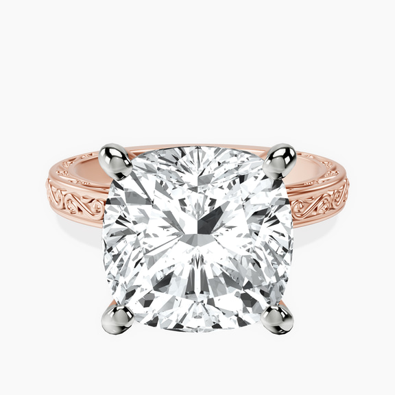 18kt Rose Gold Antique Allure Vintage Lab Diamond Ring front image