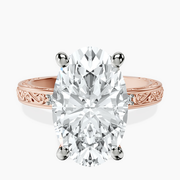 10kt Rose Gold Antique Allure Vintage Lab Diamond Ring front image