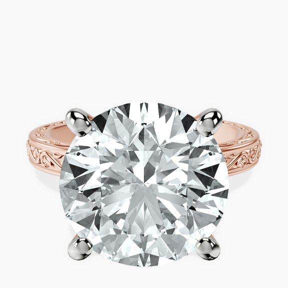 18kt Rose Gold Antique Allure Vintage Lab Diamond Ring front image