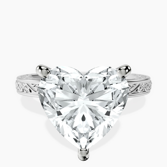 Platinum Antique Allure Vintage Lab Diamond Ring front image