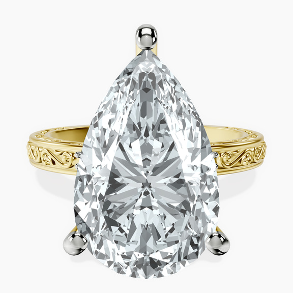 14kt Yellow Gold Antique Allure Vintage Lab Diamond Ring front image