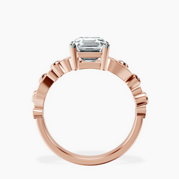 9ct Rose Gold Catrina Cutwork Lab Diamond Ring side right image one