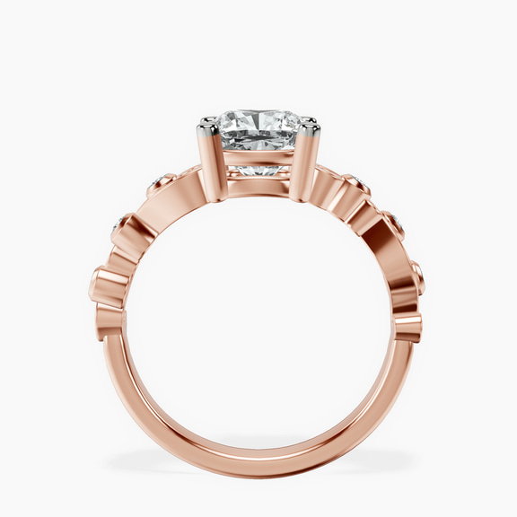 9ct Rose Gold Catrina Cutwork Lab Diamond Ring side right image one