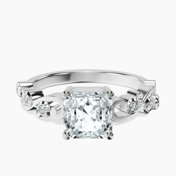 14ct White Gold Catrina Cutwork Lab Diamond Ring front image