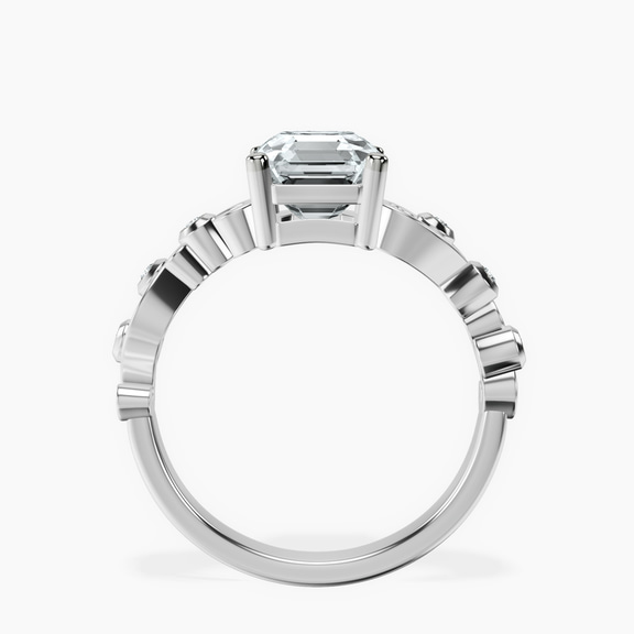 14ct White Gold Catrina Cutwork Lab Diamond Ring side right image one