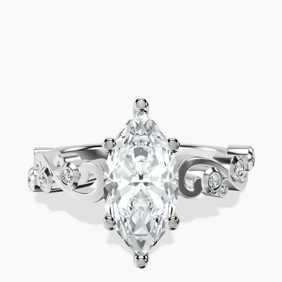 18ct White Gold Catrina Cutwork Lab Diamond Ring front image