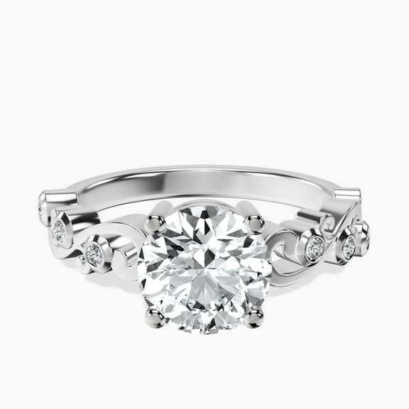 18ct White Gold Catrina Cutwork Lab Diamond Ring front image