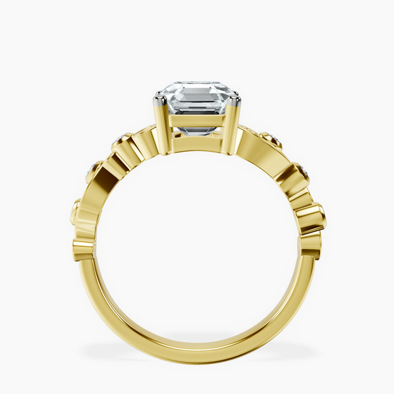 14ct Yellow Gold Catrina Cutwork Lab Diamond Ring side right image one